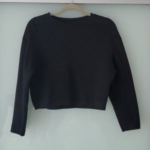 Frank & Oak - Black Crop Sweater